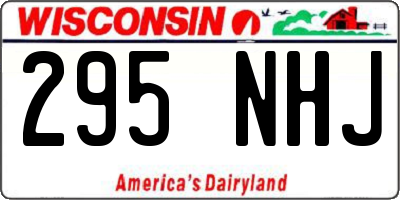 WI license plate 295NHJ