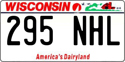 WI license plate 295NHL