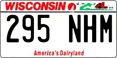 WI license plate 295NHM
