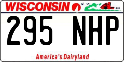 WI license plate 295NHP