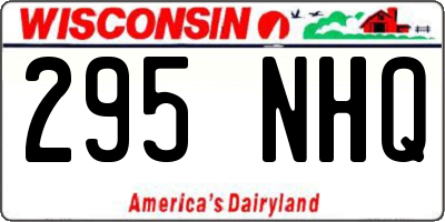 WI license plate 295NHQ