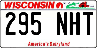 WI license plate 295NHT