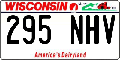 WI license plate 295NHV