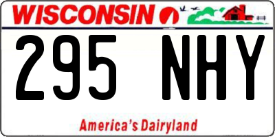 WI license plate 295NHY