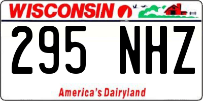 WI license plate 295NHZ