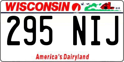 WI license plate 295NIJ