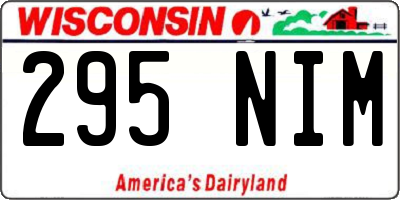 WI license plate 295NIM