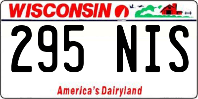 WI license plate 295NIS