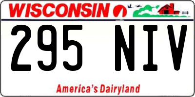WI license plate 295NIV