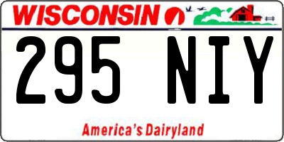 WI license plate 295NIY