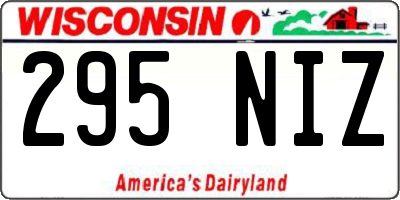 WI license plate 295NIZ