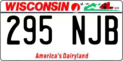 WI license plate 295NJB