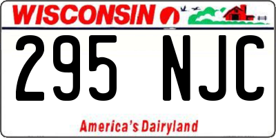WI license plate 295NJC
