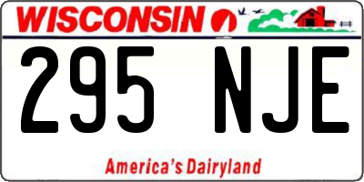 WI license plate 295NJE