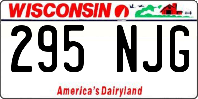 WI license plate 295NJG
