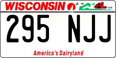 WI license plate 295NJJ