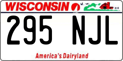 WI license plate 295NJL