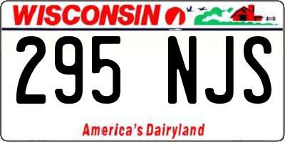 WI license plate 295NJS