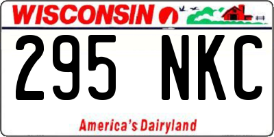 WI license plate 295NKC