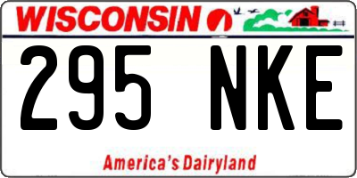 WI license plate 295NKE