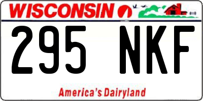 WI license plate 295NKF