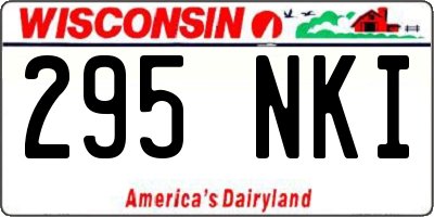 WI license plate 295NKI