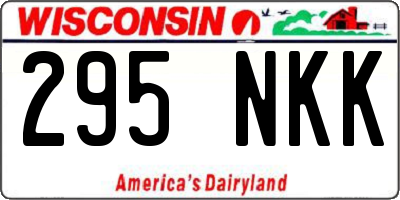WI license plate 295NKK