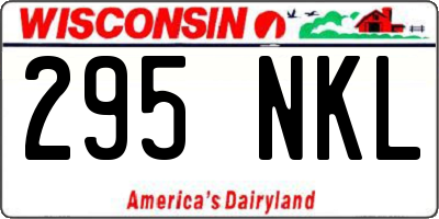 WI license plate 295NKL