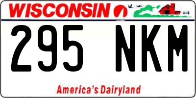 WI license plate 295NKM