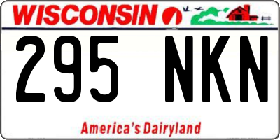 WI license plate 295NKN