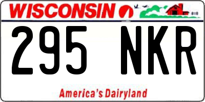 WI license plate 295NKR