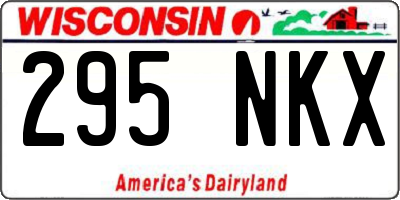 WI license plate 295NKX
