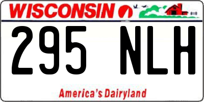 WI license plate 295NLH