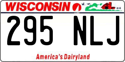 WI license plate 295NLJ