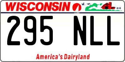WI license plate 295NLL