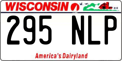 WI license plate 295NLP