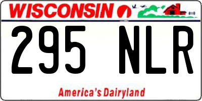 WI license plate 295NLR