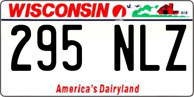 WI license plate 295NLZ