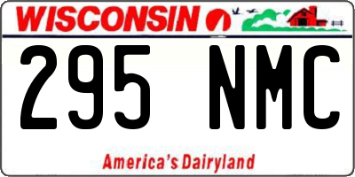WI license plate 295NMC