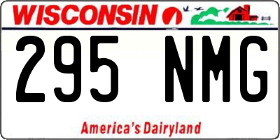 WI license plate 295NMG