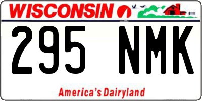 WI license plate 295NMK