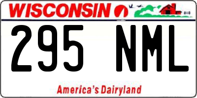 WI license plate 295NML