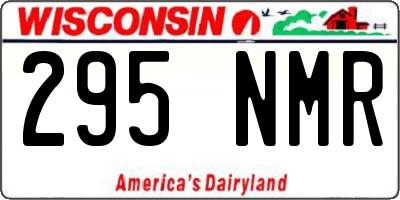 WI license plate 295NMR