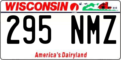 WI license plate 295NMZ