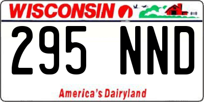 WI license plate 295NND