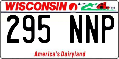 WI license plate 295NNP
