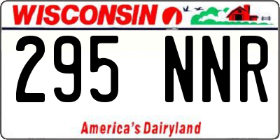 WI license plate 295NNR