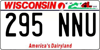WI license plate 295NNU