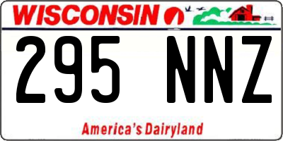 WI license plate 295NNZ