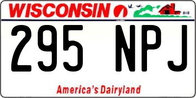 WI license plate 295NPJ